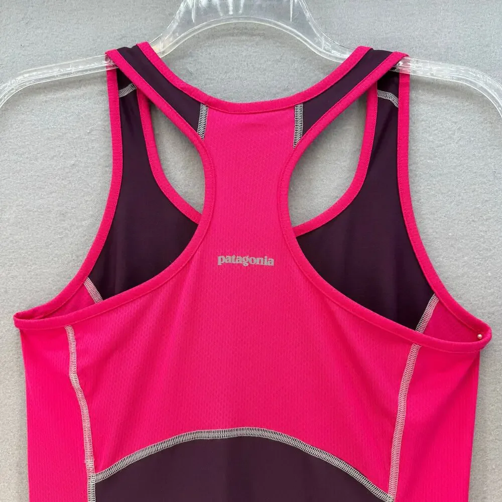 Patagonia All Weather Tank Dress Womens M Pink Purple Racer Back Cooling Tennis - Picture 3 of 10